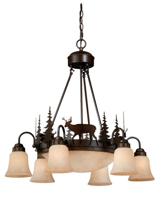 CH55406BBZ- Bryce 9-Light Chandelier in Burnished Bronze by Vaxcel