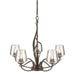 Flora 5 Arm Chandelier in Bronze - 103040-SKT-05-ZM0236 by Hubbardton Forge