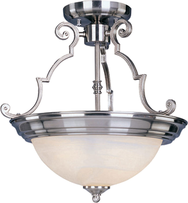 5844MRSN - Essentials 3-Light Semi-Flush Mount in Satin Nickel by Maxim Lighting