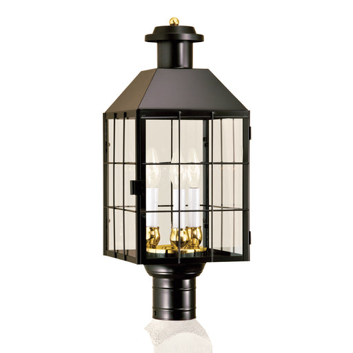 1056-BL-CL - American Heritage Post in Black with Clear Glass by Norwell Lighting