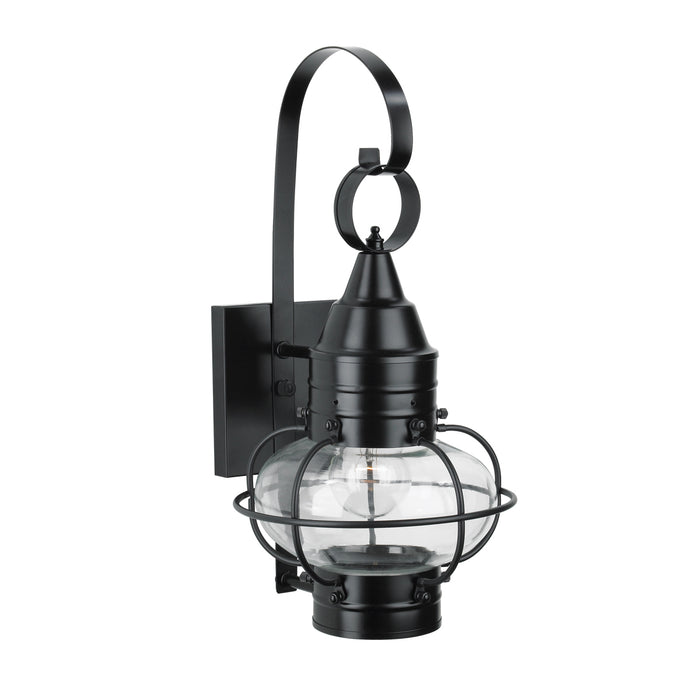 1513-BL-CL- Classic Onion Small Wall Lantern in Black with Clear Glass by Norwell Lighting