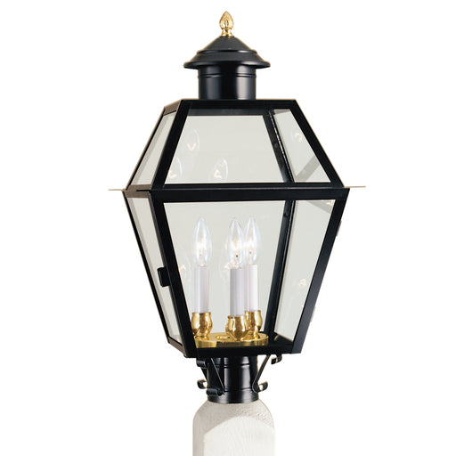 2235-BL-CL- Lexington Large Post in Black with Clear Glass by Norwell Lighting