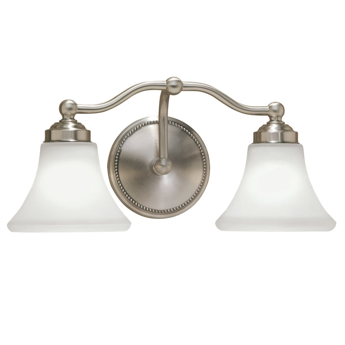 9662-BN-FL- Soleil 2-Light Sconce in Brush Nickel with Flared Glass by Norwell Lighting