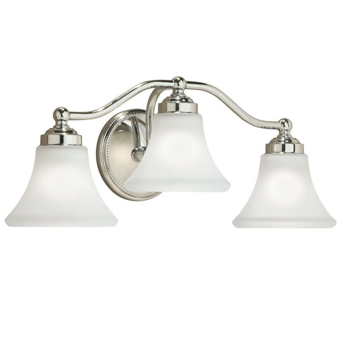 9663-CH-FL- Soleil 3-Light Sconce in Chrome with Flared Glass by Norwell Lighting