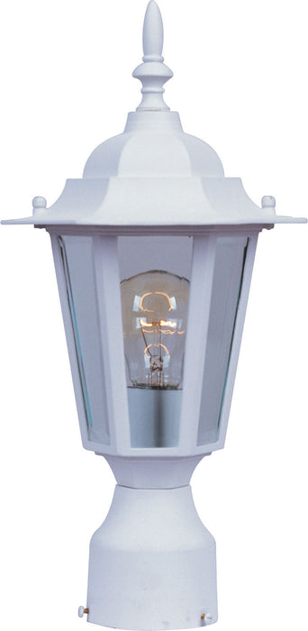 3001CLWT - Builder Cast 1-Light Outdoor Pole/Post Lantern in White by Maxim Lighting