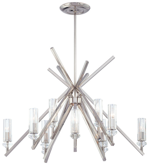 N6831-613- Fusano 12-Light Chandelier in Polished Nickel by Metropolitan