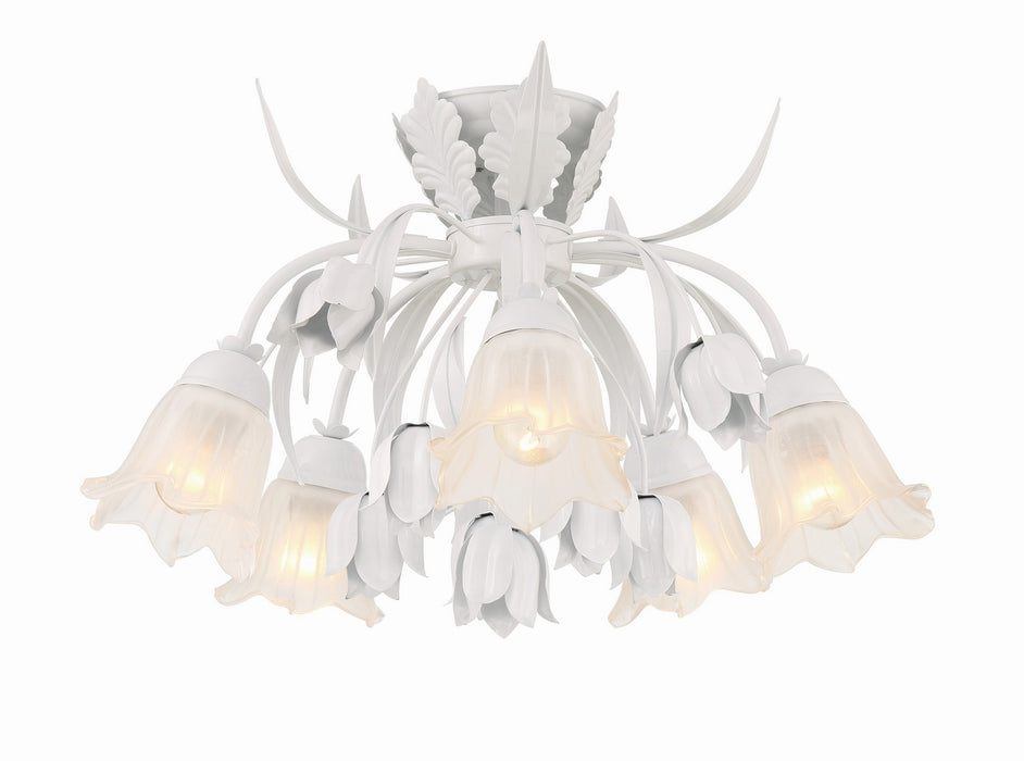 4810-WW- Southport 5-Light Ceiling Mount in Wet White by Crystorama