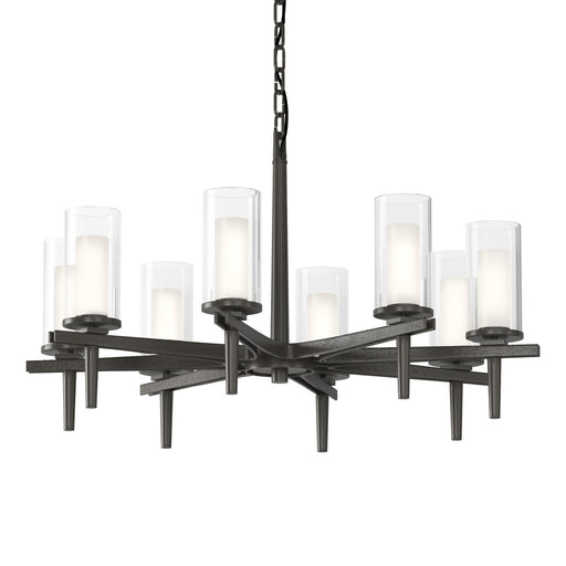 Constellation 8 Arm Chandelier in Dark Smoke - 104305-SKT-07-ZU0323 by Hubbardton Forge