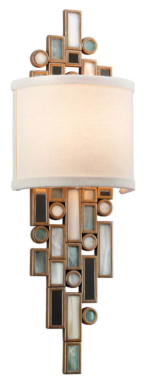 150-11- Dolcetti 1-Light Wall Sconce in Silver with Mixed Shell & Crystal Accent by Corbett Lighting