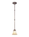 1081-207- Brittany Mini-Pendant in Deep Bronze with Eggshell by Dolan Designs