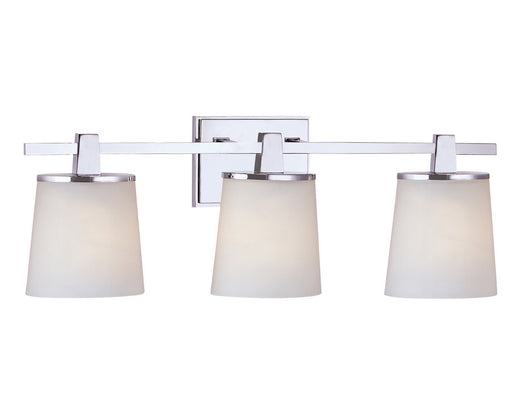 3783-26- Ellipse 3-Light Bath Fixture in Chrome with Satin White Glass by Dolan Designs