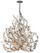 154-412- Graffiti 12-Light Pendant in Silver Leaf Polished Stainless with Smoke Glass by Corbett Lighting