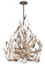 154-49- Graffiti 9-Light Pendant in Silver Leaf Polished Stainless with Smoke Glass by Corbett Lighting