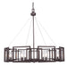 6068-8 GMT- Marco 8-Light Chandelier in Gunmetal Bronze with Clear Glass by Golden Lighting