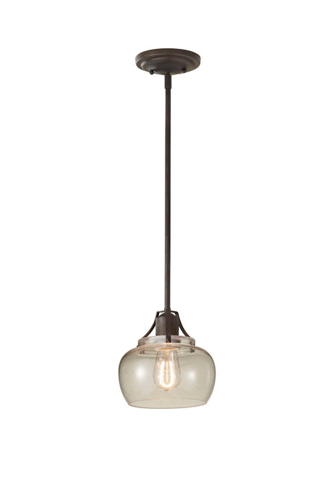 Urban Renewal One Light Pendant in Rustic Iron