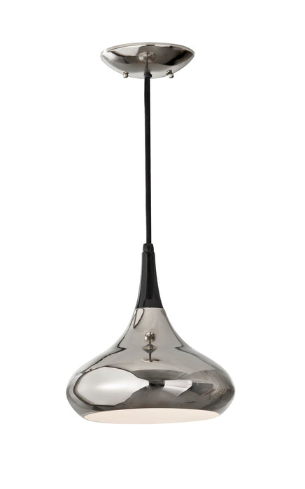 Belle One Light Pendant in Polished Nickel