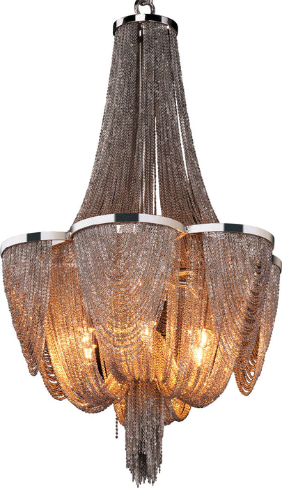 21464NKPN - Chantilly 6-Light Chandelier in Polished Nickel by Maxim Lighting