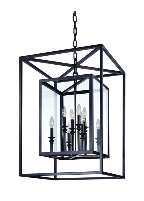 F9998DB- Morgan 8-Light Pendant Large in Deep Bronze with Clear Glass by Troy Lighting