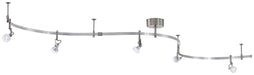 P4305-084- GK Lightrail 5-Light LED Monorail Kit in Brushed Nickel with Frosted by George Kovacs