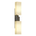 Ondrian 2 Light Sconce in Dark Smoke - 207801-SKT-07-GG0351 by Hubbardton Forge