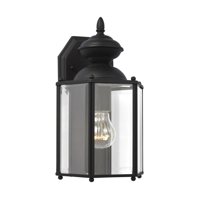 Classico One Light Outdoor Wall Lantern in Black