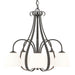 Sweeping Taper 5 Arm Chandelier in Natural Iron - 101445-SKT-20-GG0001 by Hubbardton Forge