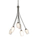 Flora 6 Arm Chandelier in Dark Smoke - 103043-SKT-07-GG0303 by Hubbardton Forge