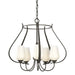 Flora 5 Arm Chandelier in Dark Smoke - 103045-SKT-07-GG0303 by Hubbardton Forge