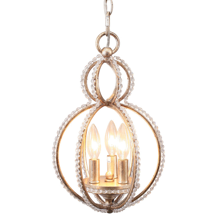 6760-DT- Garland 3-Light Mini Chandelier in Distressed Twilight by Crystorama