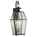 1067-BL-BE- Olde Colony Wall Lantern in Black with Belved Glass by Norwell Lighting