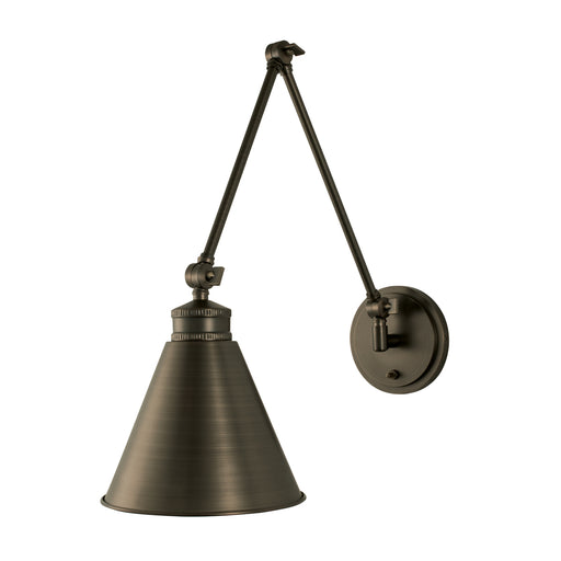 8475-AR-MS - Aidan Moveable Sconce in Architectural Bronze and Metal Shade Shade by Norwell Lighting