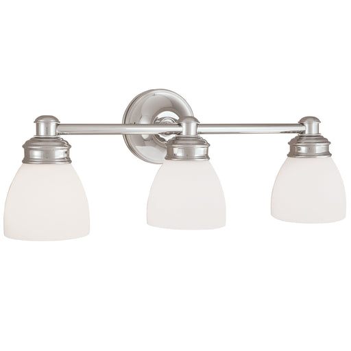 8793-CH-OP - Spencer 3-Light Sconce in Chrome with Opal Glass by Norwell Lighting