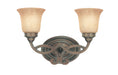 3102-133- Medici 2-Light Bath Fixture in English Bronze with Mojave Glass by Dolan Designs