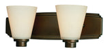 3402-62- Southport 2-Light Bath Fixture in Heirloom Bronze with Satin White Glass by Dolan Designs