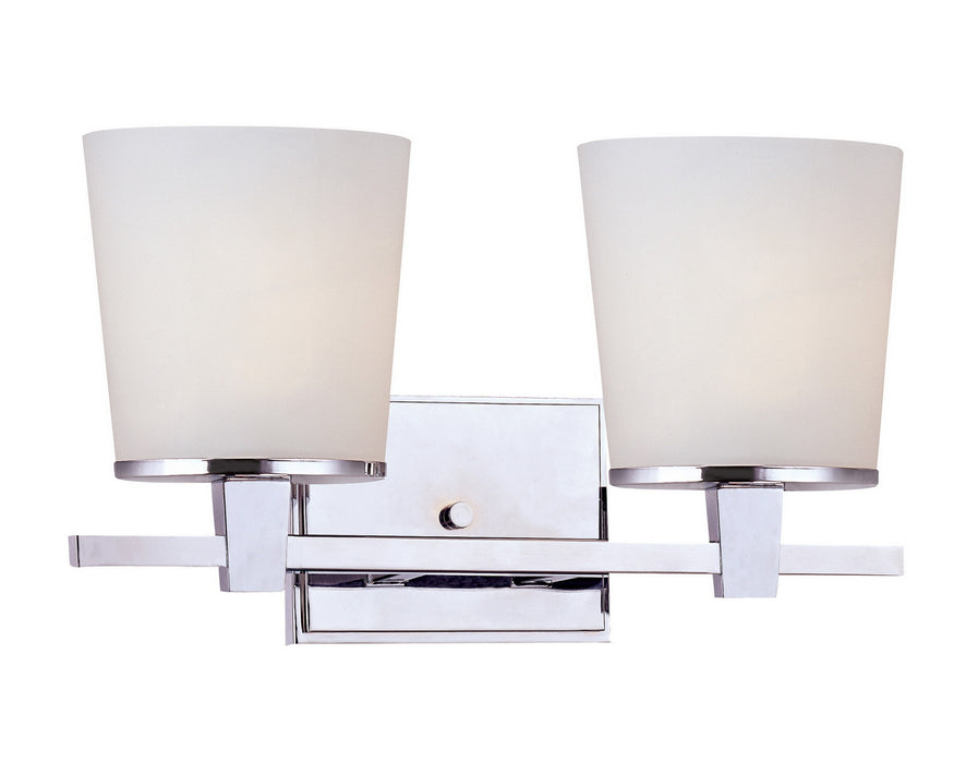 3782-26- Ellipse 2-Light Bath Fixture in Chrome with Satin White Glass by Dolan Designs