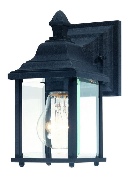 930-50- Charleston Outdoor 1-Light Wall Sconce in Black with Beveled Glass by Dolan Designs