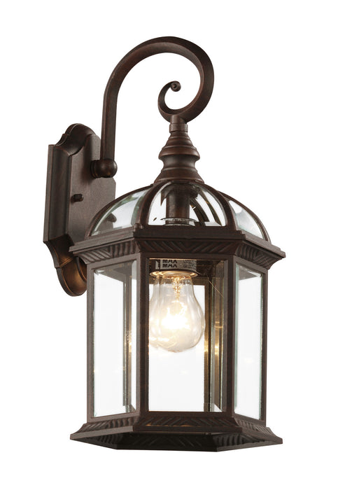 4181 RT- Wentworth 1-Light Wall Lantern in Rust with Clear Beveled Glass by Trans Globe Lighting