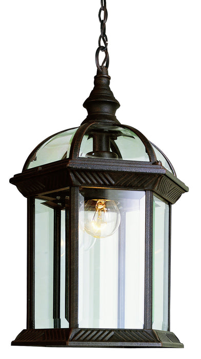 4183 RT- Wentworth 1-Light Hanging Lantern in Rust with Clear Beveled Glass by Trans Globe Lighting