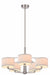 1880-09- Monaco 5-Light Chandelier in Satin Nickel with White Fabric by Dolan Designs