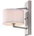 1886-09- Monaco Wall Sconce in Satin Nickel with White Fabric by Dolan Designs