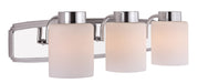 3503-26- Westport 3-Light Bath Bar in Chrome with Satin White Glass by Dolan Designs