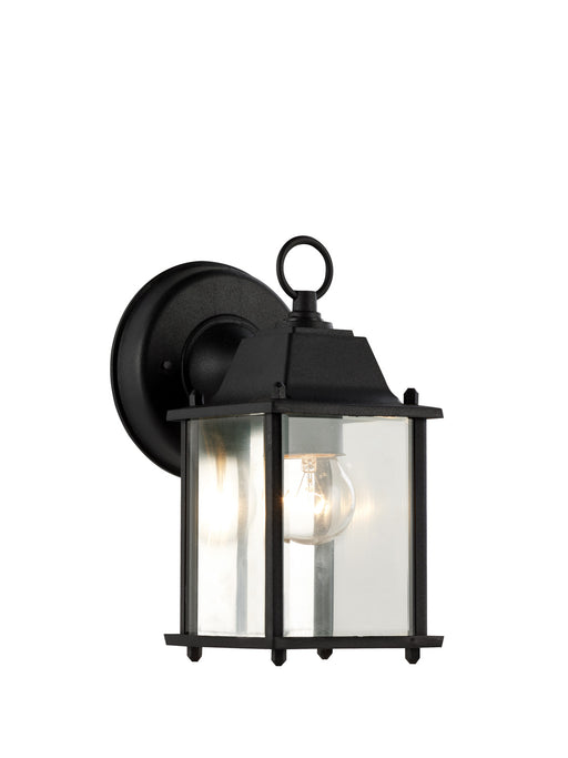 40455 BK- Patrician 1-Light Wall Lantern in Black with Clear Beveled Glass by Trans Globe Lighting