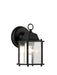 40455 BK- Patrician 1-Light Wall Lantern in Black with Clear Beveled Glass by Trans Globe Lighting