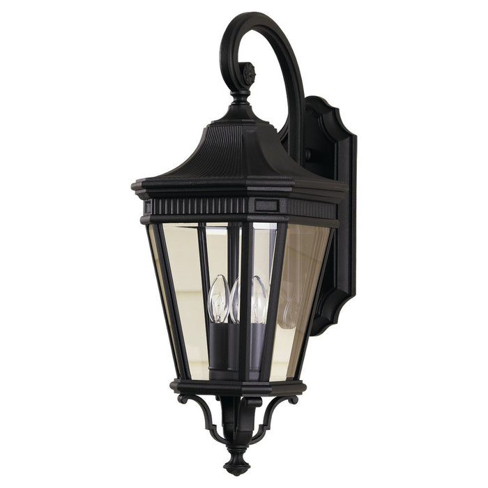 Cotswold Lane Three Light Outdoor Fixture in Black