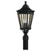 Cotswold Lane Three Light Outdoor Fixture in Black