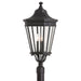 Cotswold Lane Three Light Outdoor Fixture in Black