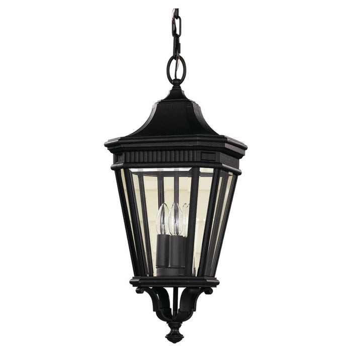 Cotswold Lane Three Light Outdoor Fixture in Black