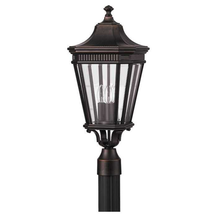 Cotswold Lane Three Light Outdoor Fixture in Grecian Bronze