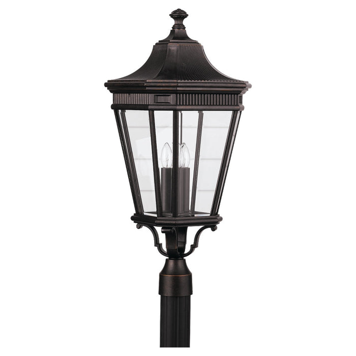 Cotswold Lane Three Light Outdoor Fixture in Grecian Bronze