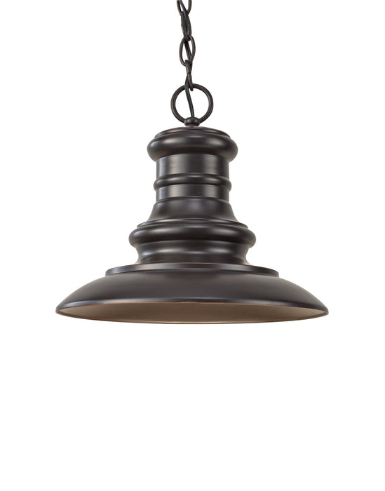 Redding Station One Light Outdoor Pendant in Restoration Bronze